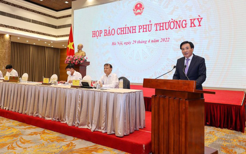 Họp báo Chính phủ thường kỳ tháng 4. (Ảnh: VGP)