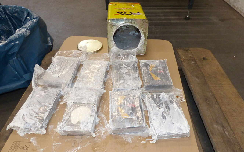 Một phần cocaine thu giữ tại cảng Hambourg ngày 12-2. Ảnh: Reuters.