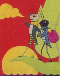 Tranh minh hoạ "Dế mèn phiêu lưu ký" bản in tiếng Nga của hoạ sĩ Ngô Mạnh Lân.