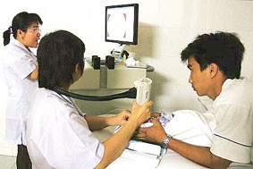 Máy chụp hình võnh mạc
ở Bệnh viện Mắt Trung ương.