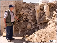 Địa điểm nơi nhóm khảo cổ khai quật các bức tượng.