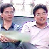 Hải "luận" (trái)
và Lệ "mập".