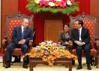 Lãnh đạo Đảng và Nhà nước tiếp Tổng thống LB Nga V.Putin