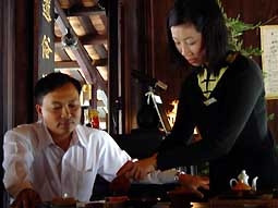 Một không gian thưởng trà ở Lâm Đồng.