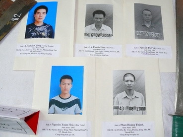 Ảnh các đối tượng gây án bị bắt giữ.