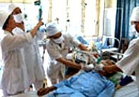 Chăm sóc bệnh nhân tại
BV Lao và Bệnh phổi Hà Nội.