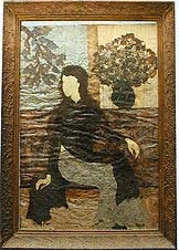 Người vẽ tranh bằng lá khô