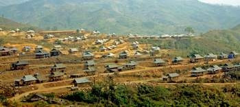 Toàn cảnh khu tái định cư Co Sản - Nậm Hăn - Sìn Hồ.