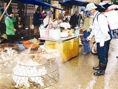 Phun thuốc khử trùng gia tại Hà Đông.