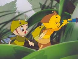 Cảnh phim "Cuộc phiêu lưu<br>của chú ong vàng".