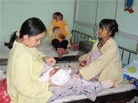 Trẻ điều trị tại
Bệnh viện Nhi trung ương.