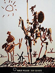 "Don Kihôte" - tranh của Picasso.