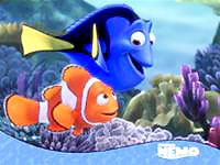 Cá bố Marlin và cô bạn cá Dory
trên đường tìm Nemo.