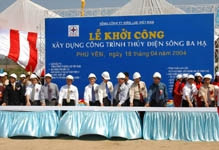 Khởi công xây dựng thủy điện Sông Ba Hạ