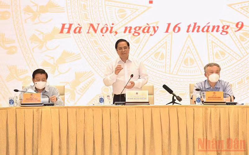 Thủ tướng Phạm Minh Chính phát biểu tại hội nghị.