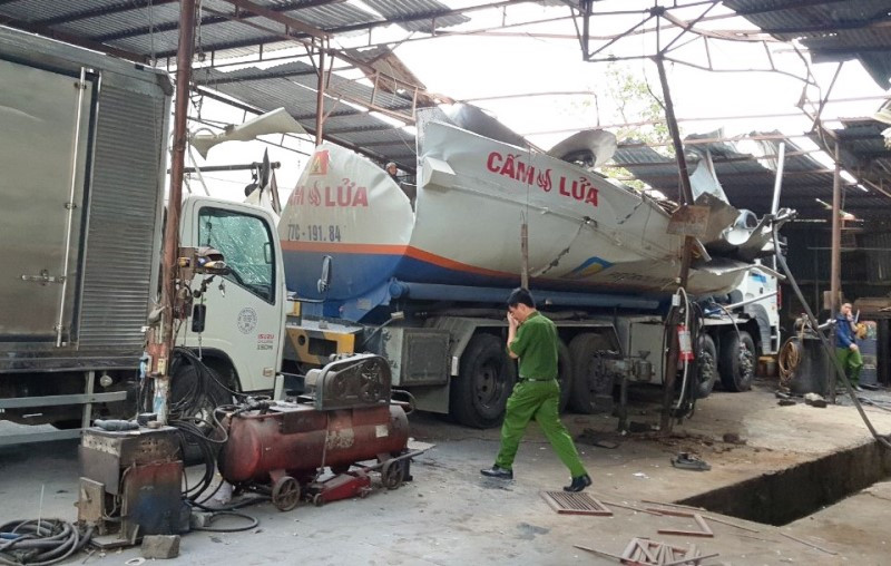 Hiện trường vụ nổ.