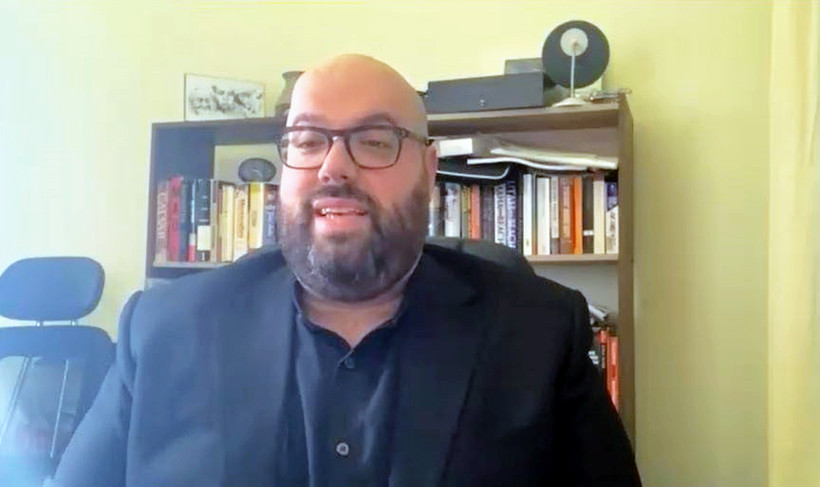 Ông Amiad Horowitz, phóng viên báo People’s World và là thành viên Đảng Cộng sản Mỹ. (Ảnh tư liệu: CQTT TTXVN tại Washington)