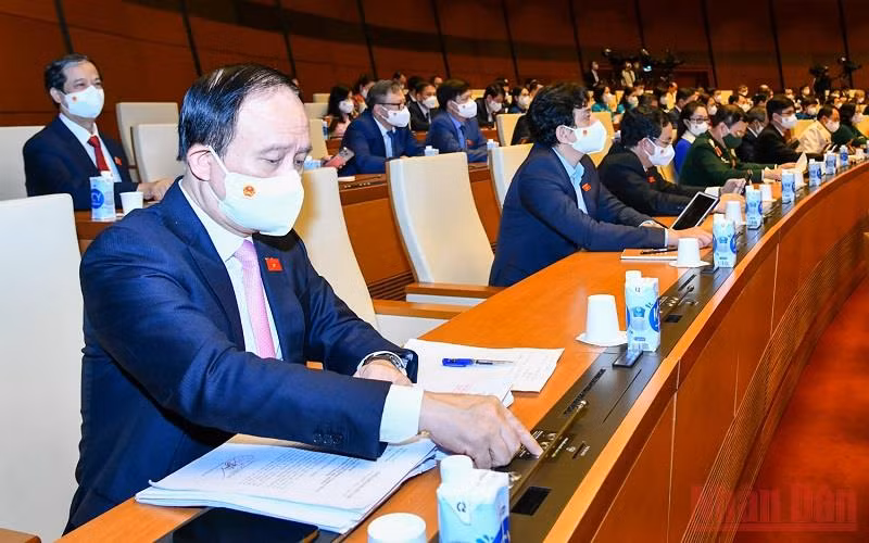 Quốc hội biểu quyết thông qua Nghị quyết về một số cơ chế, chính sách đặc thù phát triển thành phố Hải Phòng.