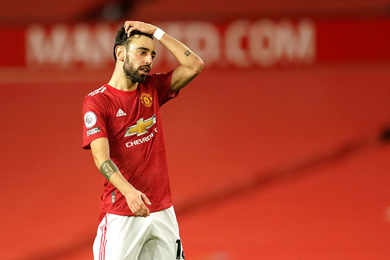 Bruno không thể cứu MU khi vào sân từ ghế dự bị. (Ảnh: Getty Images) 