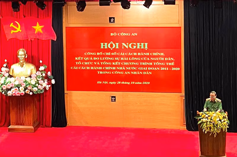 Bộ Công an công bố chỉ số cải cách hành chính trong Công an nhân dân.