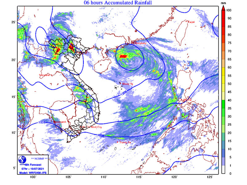 Vùng áp thấp gây thời tiết nguy hiểm trên Biển Đông