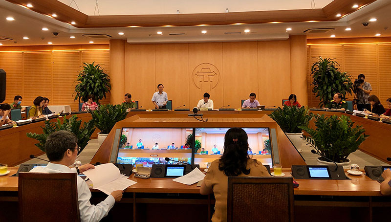 Cuộc họp Ban Chỉ đạo công tác phòng, chống dịch Covid-19 TP Hà Nội.