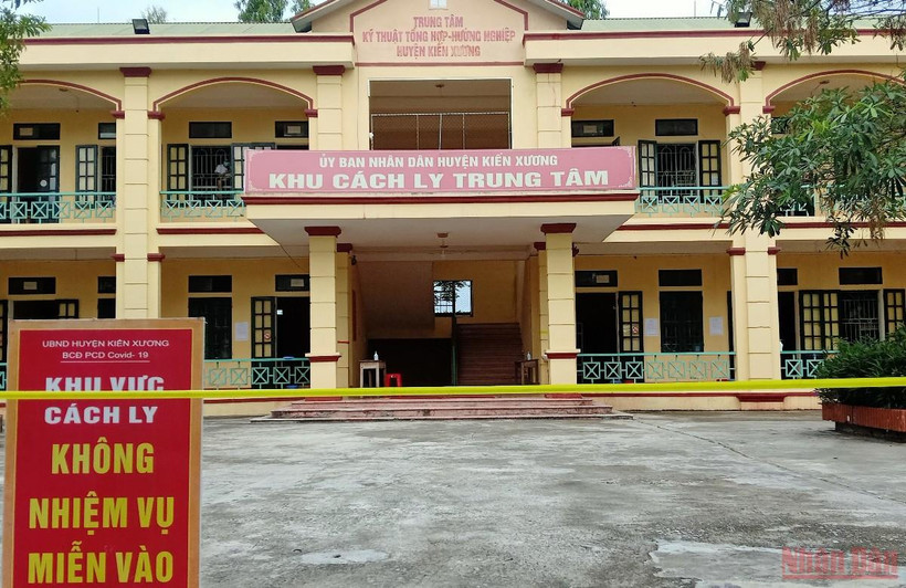 Bệnh viện dã chiến huyện Kiến Xương, nơi nạn nhân V.T.K đang điều trị Covid-19.