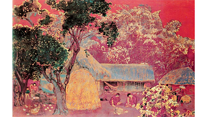 Tác phẩm “Nhà tranh gốc mít” đang được lưu giữ tại Bảo tàng Mỹ thuật Việt Nam.