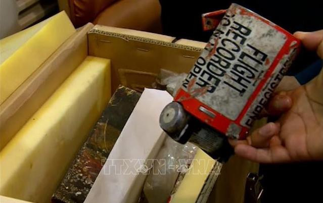 Hộp đen chiếc máy bay chở khách của Ukraine bị rơi ở Iran. (Ảnh: TTXVN)