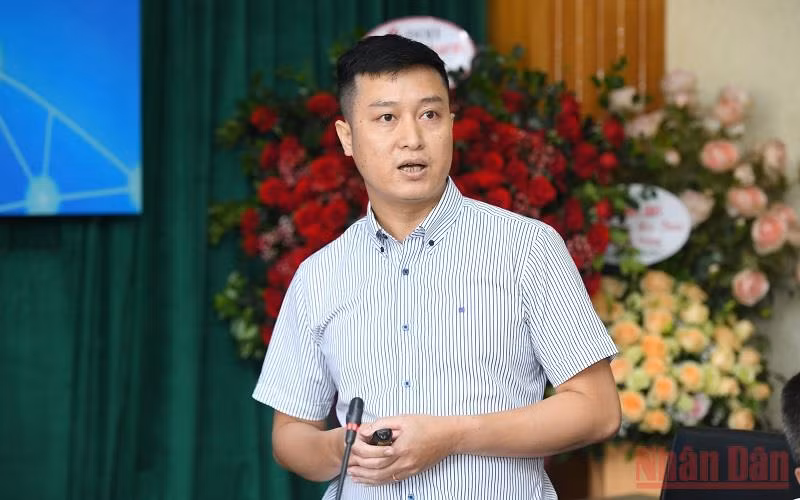 Nhà báo Nguyễn Hoàng Nhật, Phó Tổng Biên tập báo điện tử VietnamPlus. (Ảnh: THÀNH ĐẠT)