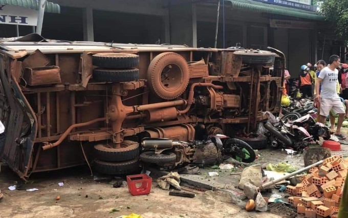 Hiện trường vụ tai nạn.