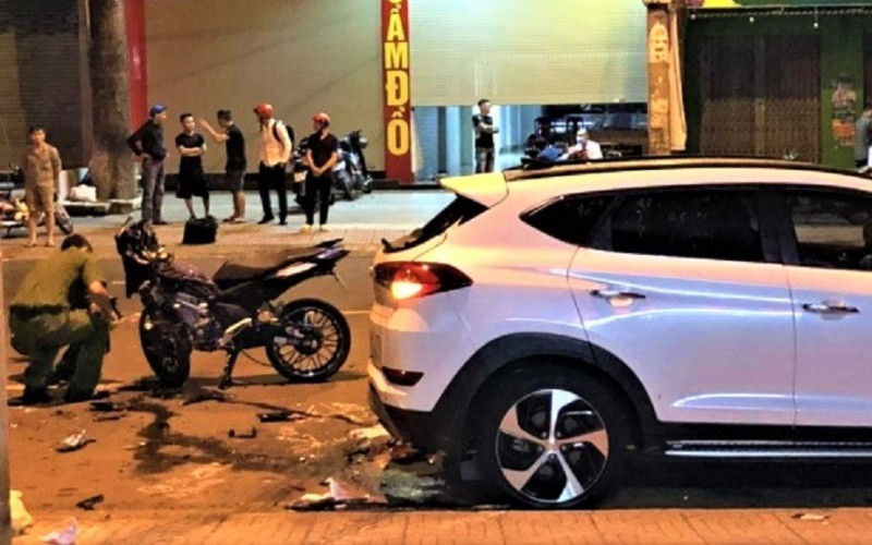 Hiện trường vụ tai nạn. 