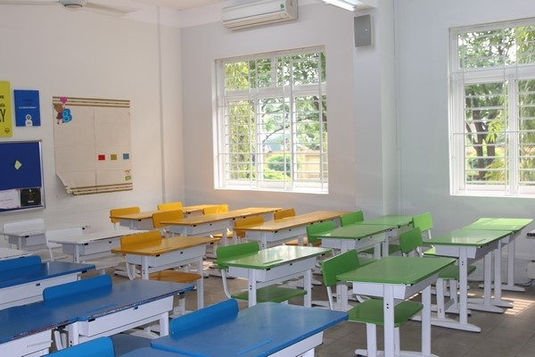 Phòng học Trường THCS Ngoại ngữ.