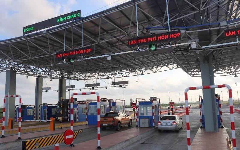 Trạm thu phí cầu Bạch Đằng.
