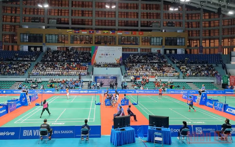 Hình ảnh thi đấu môn cầu lông SEA Games 31.