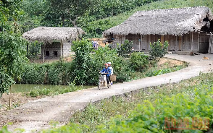 Bê-tông hóa đường liên thôn, liên xã ở Tuyên Quang. (Ảnh minh họa: TRẦN HẢI)