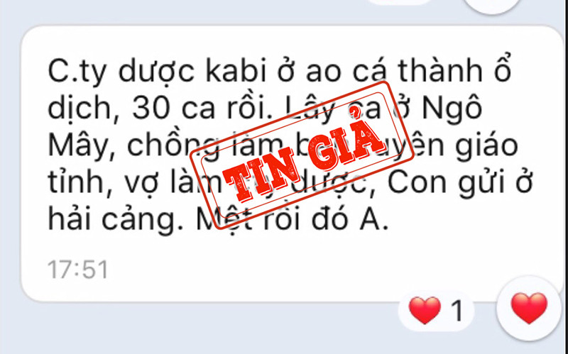 Thông tin giả lan truyền.