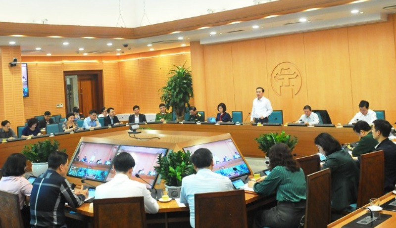 Phiên họp Ban Chỉ đạo phòng, chống Covid-19 thành phố Hà Nội.