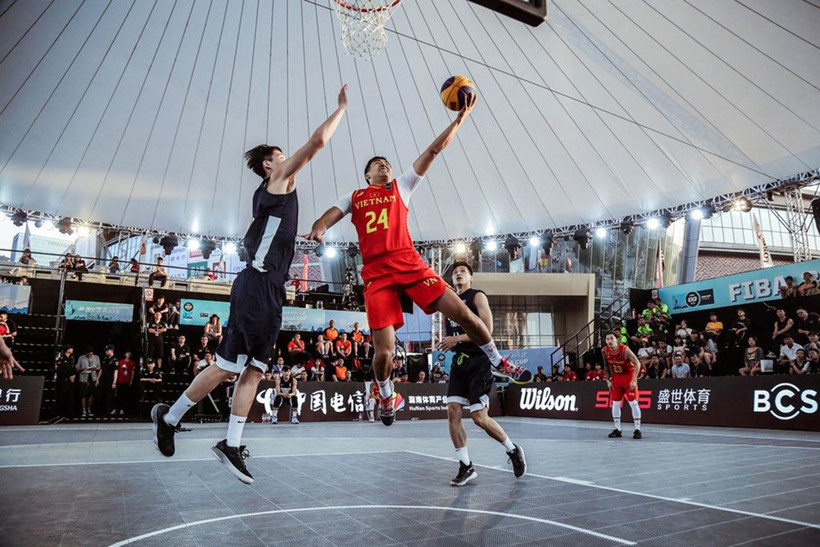 Đội tuyển bóng rổ quốc gia tranh tài tại Giải FIBA Asia 3x3 Cup 2019. (Ảnh: FIBA)