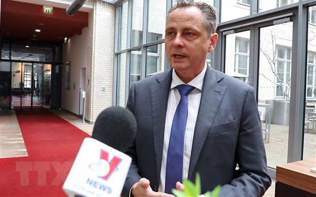 Ông Marko Walde, Trưởng đại diện Phòng Công nghiệp và Thương mại Đức. (Ảnh: Mạnh Hùng/TTXVN)