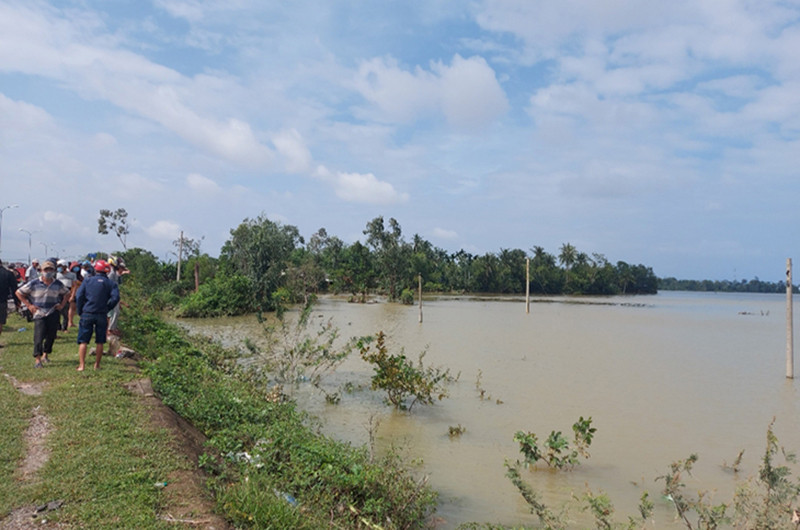 Khu vực tìm thấy thi thể anh Nguyễn Thanh D.