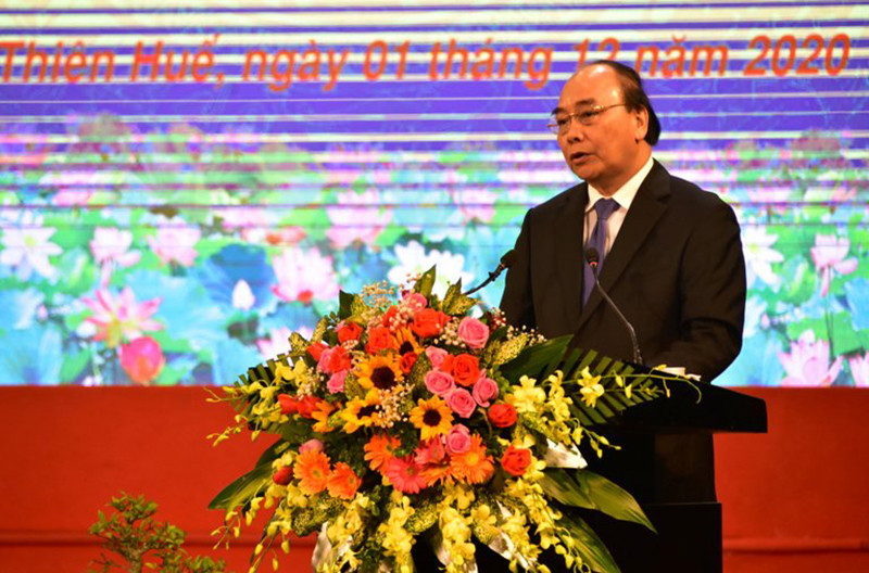 Thủ tướng Chính phủ Nguyễn Xuân Phúc đọc diễn văn tại lễ kỷ niệm.