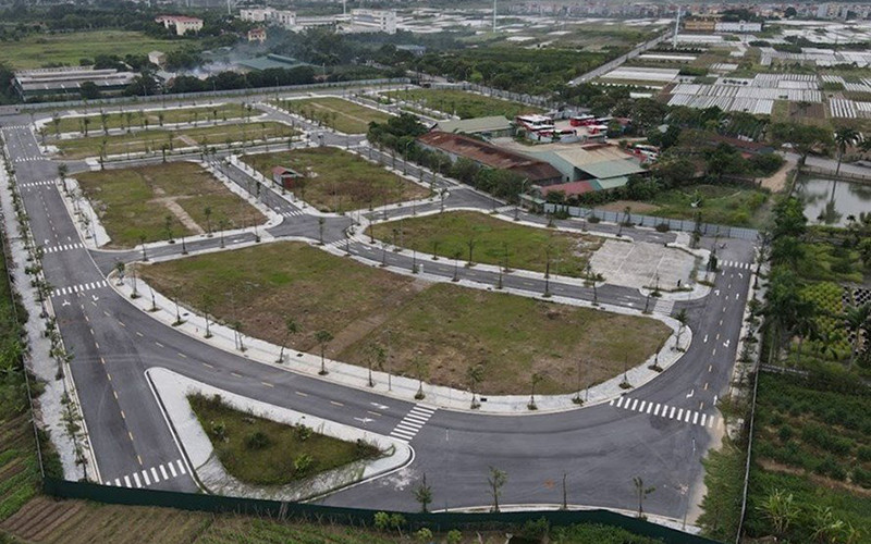 Khu đất ở xã Cổ Dương, huyện Đông Anh (TP Hà Nội) bị thâu tóm với giá rẻ thông qua hoạt động bán đấu giá. Ảnh: CAO NGUYÊN.