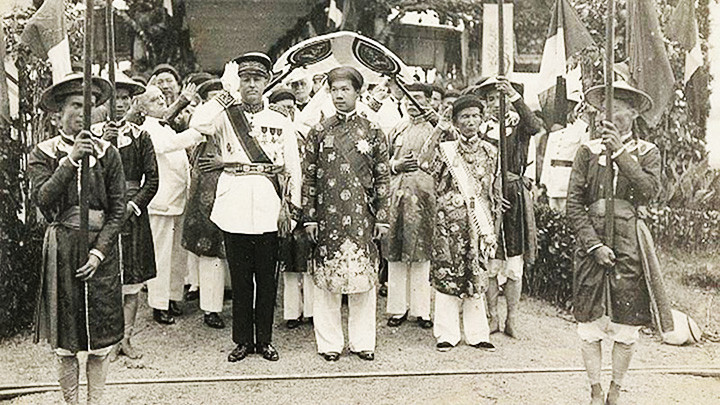 Bảo Đại trong một cuộc lễ tân. Ảnh Tư liệu