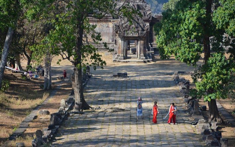 Đền Preah Vihear thuộc tỉnh cùng tên của Campuchia, giáp biên giới với Thái Lan. (Ảnh: Trường Sơn)