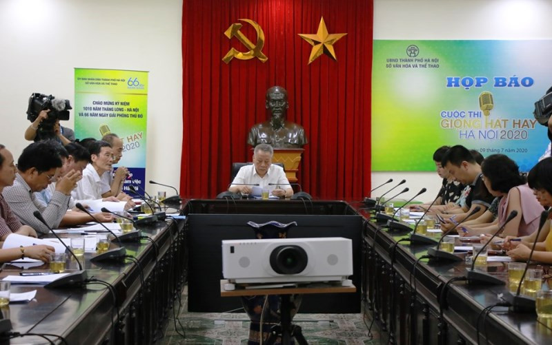 Họp báo công bố thể lệ cuộc thi Giọng hát hay Hà Nội 2020.