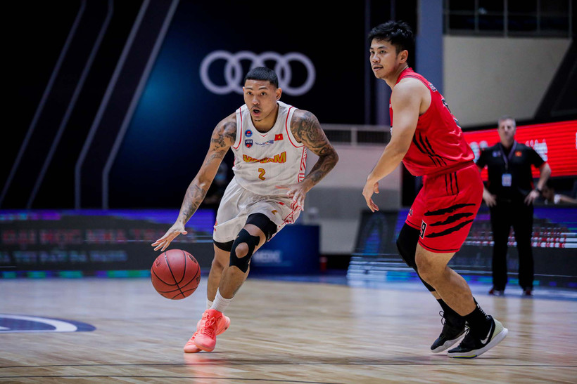 Đội tuyển quốc gia đọ sức cùng Thanglong Warriors tại VBA Premier Bubble Games. (Ảnh: VBA)