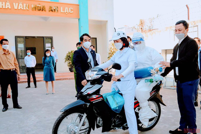 Các Trạm Y tế lưu động tại các phường, xã có số bệnh nhân F0 dưới 50 ca tại Hải Phòng dừng hoạt động từ ngày 1/4. (Ảnh: Quang Dũng)