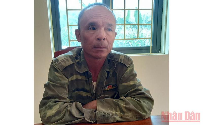 Đối tượng Đào Xuân Phúc tại trại tạm giam Công an tỉnh Tuyên Quang.