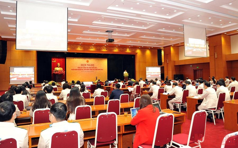 Hội nghị trực tuyến tổng kết công tác thuế năm 2021 và triển khai các giải pháp thực hiện nhiệm vụ công tác thuế năm 2022.
